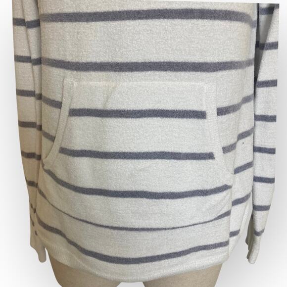 Barefoot Dreams Striped Raglan Pullover Small COZY y CHIC Ultra Lite terry top - Picture 5 of 10